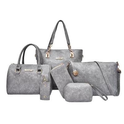 China Fashion High Capacity Handbag Sets 6 Piece Women Bags Handbags Set For Women Leather Handbags Ladies Luxury for sale