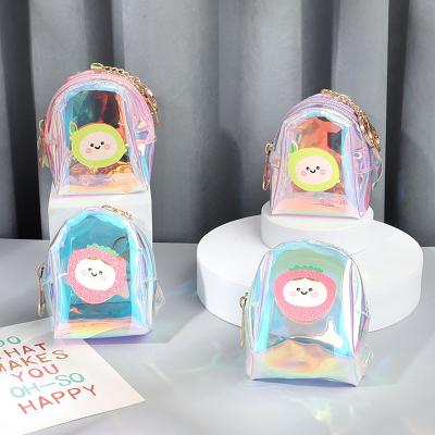 China Mini Wallets Earphone Change Money Waterproof Bag Keyholder Shorts Cute Cartoon Laser Coin Bag for sale