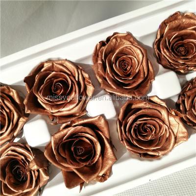 China NEW 2017 Kunming Home Decoration Wholesale Good Quality Long Lasting Preserved Roses Flowers 4-5cm for sale