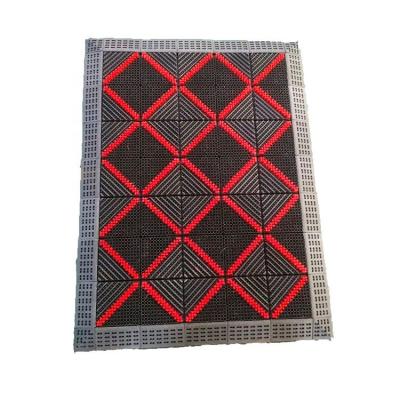 China 2020 Oriental New Design Hollow Dust Collection Floor Mat Three In One Single Brush Plastic Floor Mat for sale