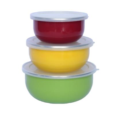 China 2020 viable sold well enamel mixing bowl sets enamel soup storage bowl enamel cookware for sale