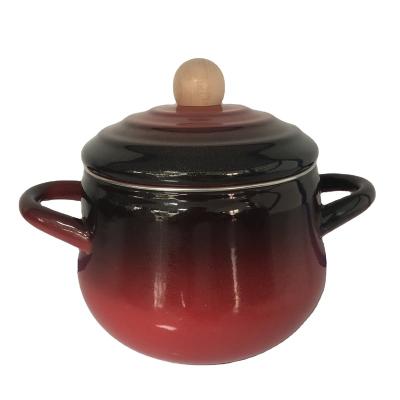 China 1.5L sustainable enamel soup pot enamel cookware enamel casserole for sale