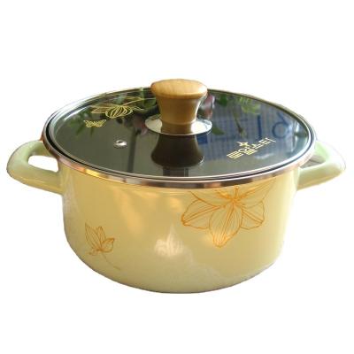 China Sustainable High Quality Japan Enamel Pot Korea Enamel Casserole 18cm / 20cm for sale