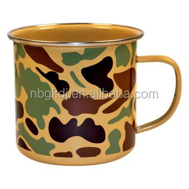 China Camouflage Enamel Viable Coffee Mug for sale