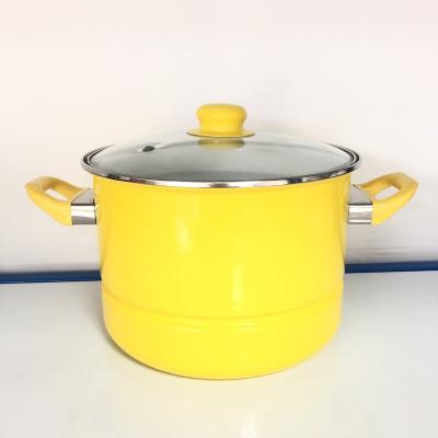 China AVON Pelter Viable Olass Steamer Yellow Enamel for sale