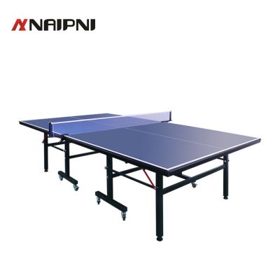 China High quality 15mm thick folding ping pong table tennis table with wheels for team sports 20*30mm for sale