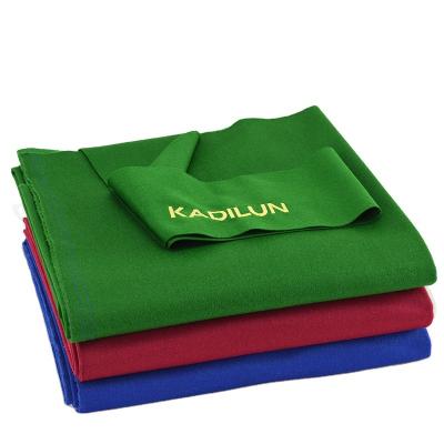 China Professional PU Nai Pin Snooker Billiard Table Cloth Cloth Wooden Green/Red/Blue Colored Factory Price for sale