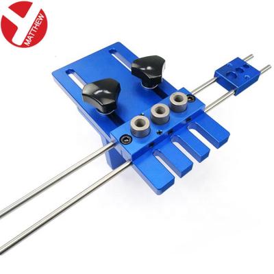 China 6061 Aluminum Alloy Finger Jig Kits with Auxiliary Tools Finger Drill Guide Hole Self-Centering Jig for Carpentry Woodworking for sale