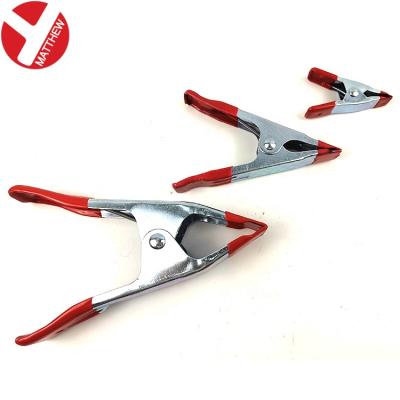 China Carpentry Clamping Tool / Other Light Duty Metal Clamping Spring Clamps With PVC Coated Handle for sale