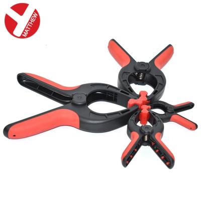 China Woodworking Strong Woodworking Nylon Plastic Spring Clamps With Soft Non-Skid Grip for sale