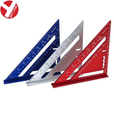 China 7 Inch Aluminum Alloy Triangle Angle Ruler Protractor Trammel Woodworking Measuring Tool Layout Measuring Tool for sale