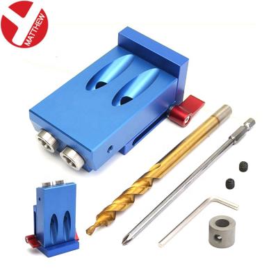 China Drillings with Angles on Jig Woodworking Drill Hole Pocket Object Guider Broaching Carpentry for Woodworking W/Scale Durable for sale