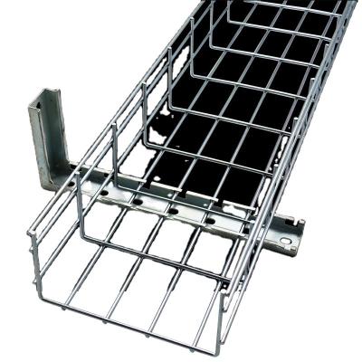 China Galvanized Wire Mesh Rack Electrical Cable Tray Straight Wire Steel Electro Steel Fireproof for sale