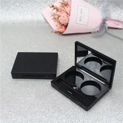 China Recycled Stock 100pcs 26mm Inner Materials LZ Package Case Matte Black Blusher Box Custom Private Label Cream Liquid Blusher 2 Colors With Mirror for sale