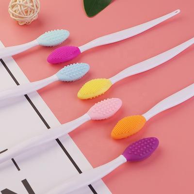 China Cleaning lip; LZ Nose Pack 100pcs Running Multricolors Exfoliating Custom Logo Silicone Lip Brush Double Side Lip Brush Nose Wash Brush for sale