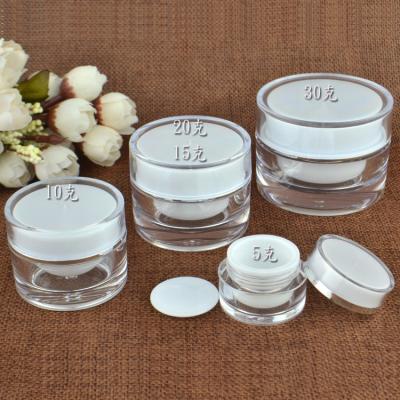 China Lip Gloss Filling LZ Pack Current Wholesale Private Label 100pcs Gold Face Cream Jar 30g White Acrylic Luxury Cream Jar With Lids for sale