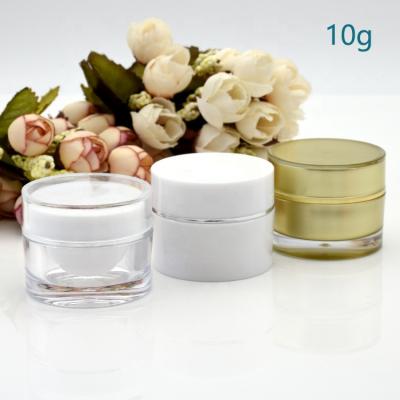 China Lip Gloss Filling LZ Pack 100pcs Private Label Double Wall Cream Packaging Jar 5g 10g 15g 20g 30g 50g Acrylic Cream Jar for sale