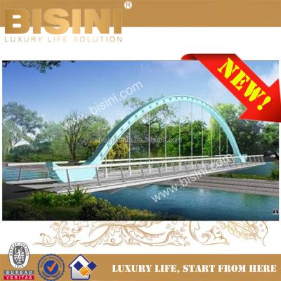 China Steel Structure Bridge River Landscape Steel Structure Bridge, Decorative Metal Building Bridge with CAD Design (BF08-Y10004) for sale