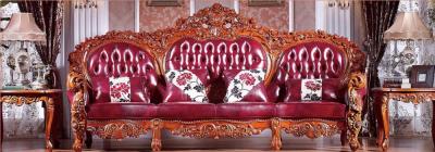 China Chesterfield SOFA BISINI Living Room Carving Four Seater Sofa Complete Set for sale