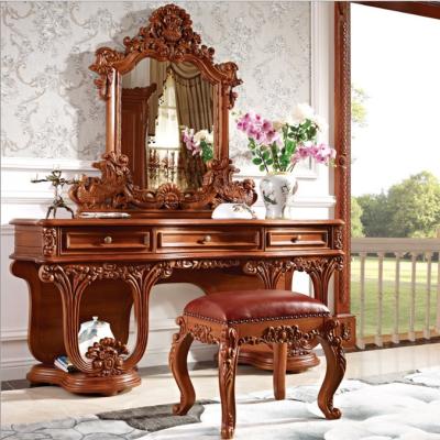 China BISINI Solid Wood Antique Elegant Decoupage Dresser With Mirror for sale