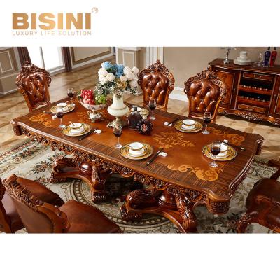 China BISINI solid wood dining table set in wood for sale