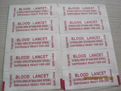 China Stainless steel blood lancet for sale