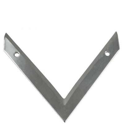 China V-shaped food 420 stainless steel cutting blade custom V-shaped blade V-shaped wire cutting blade for sale