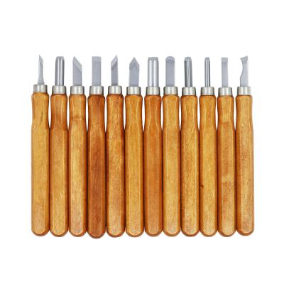 China Woodworking carving knife 12 pieces set wood carving tools hand pen knife multi-function art knife rubber stamp carving for sale