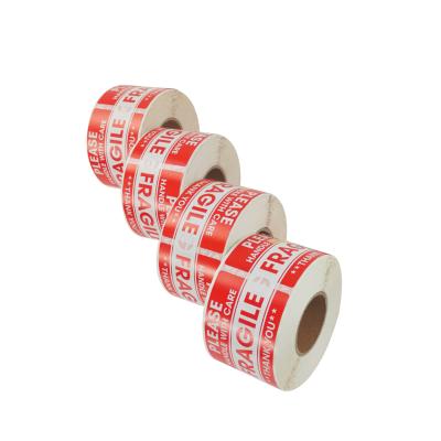 China LIKEXIN Waterproof Hot Selling Caution Label FRAGILE HANDLE WITH CARE Sticker Labels Semi Glossy Stick Paper Roll for sale