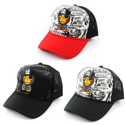 China COMMON 4-9 Years Travel Cartoon Boy Girl Monkey Children Kids Trucker Hat for sale