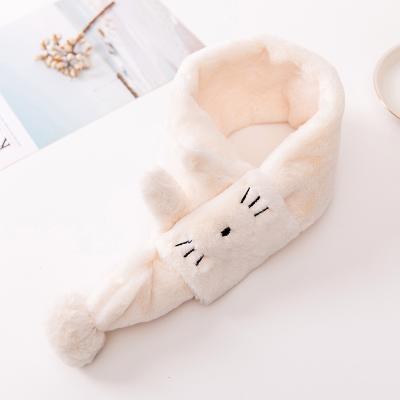 China Outdoor Cute Winter Warm Children Thicken Plush Promotional Plain Scarf for sale