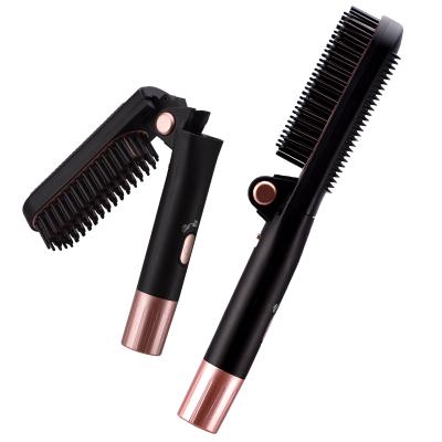 China Custom Electric Hot Hair Straight Foldable Mini Comb Electric Duct Comb Straightening for sale