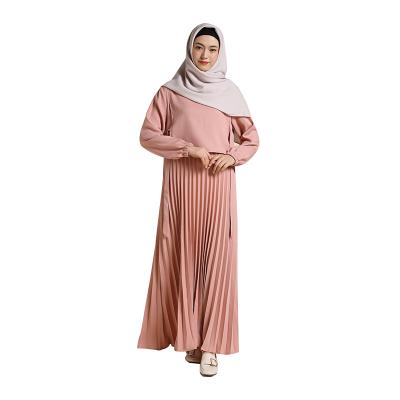 China Anti Wrinkle In Common Muslim Islamic Clothing Abaya Dress With Pleat Desgin Women Long Dress For Muslim for sale