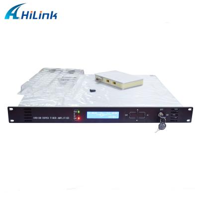 China EDFA C Band DWDM Booster Optical Amplifier 1U High Gain Low Noise Dual Power for sale