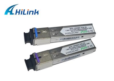 중국 MikroTik 호환성 SM BIDI SFP 송수신기 단위 1310nm/1490nm SC/UPC DOM 판매용