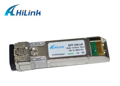 중국 100% 호환성 10G SFP+ 송수신기 이중 섬유 LC 연결관 1310nm 20Km 10G-SFP-LR 판매용