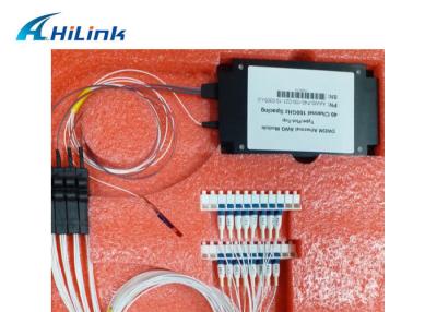 中国 0.8nm DWDM Mux Demux Cバンド40ch 100GHz Athermal AWGモジュール 販売のため