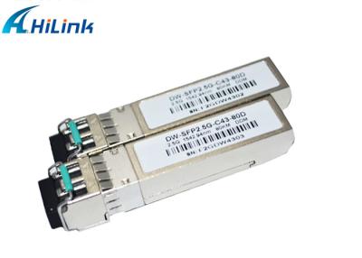 중국 까끄라기 LC 호환성 2.5G SFP 송수신기 단위 광섬유 2.5G 80KM DWDM SFP 판매용