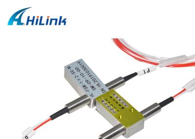 Chine Dispositif optique 1x2 de fibre de FSW-1X2-SM verrouillant non les 2 années de forte stabilité de garantie à vendre