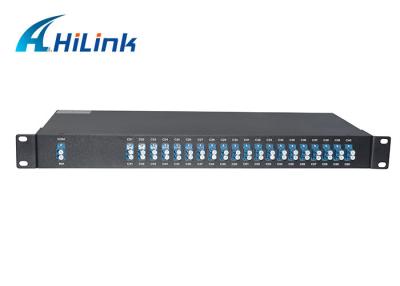 China Soporte de estante dual del módulo 1U de la fibra DWDM Mux de AAWG 40CH LC UPC en venta