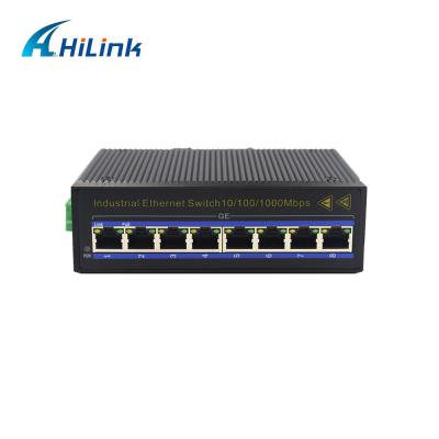 China Unmanaged industrieller Hafen IP40 des Ethernet-10/100/1000Mbps des Schalter-8 zu verkaufen