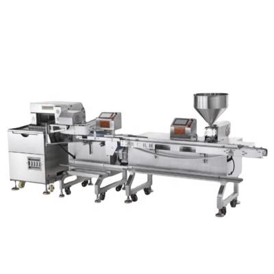 China Easy Operation Factory Price Automatic Filling Jam or Cream Machine Semi-Cut Loaf  Bread Sandwich Making Production Line for sale