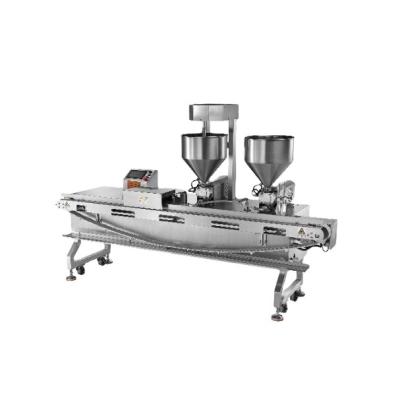 China Snack food factory Bread Cut And Sandwich Two Materials Making Machine Bread Filled Churros Maker Production Line For Bread Plants for sale