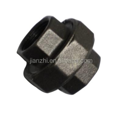 China gas & oil& water BLACK iron pipe fittings union for sale