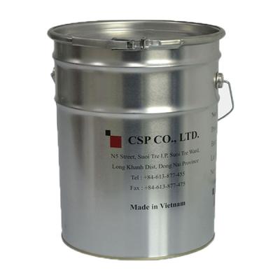 China Oxidation Resistance White Cylinder Bucket 5 Gallon Metal Tin Rustproof Empty Bucket For Sale à venda