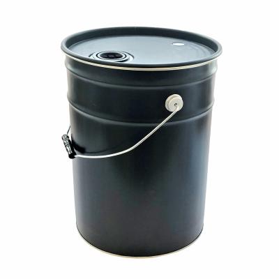 China Black Multi Size 20L Shipping And Storage Pail With Air Evacuation Valve Steel Lid For Coffee Bean à venda