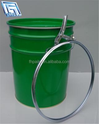 China 20L Corrosion Resistance Chemical Green/Coating/Paint Metal Bucket Tin Bucket With Lid And Lock Ring Handle Te koop