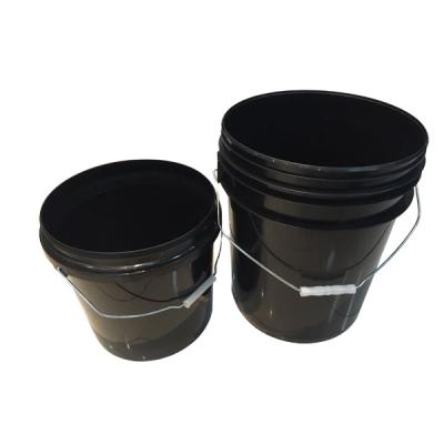 China 20L High Temperature Unbreakable Glue Round Plastic Buckets with Lid and Handle for sale