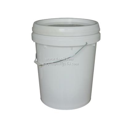 China Wholesale Cheap Liner Custom Printed Paint 5,10,15,16,18 Liter White Plastic Bucket With Lid for sale