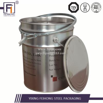 China Custom UN Approval Logo Printing Paint Tin Liner Bucket for sale